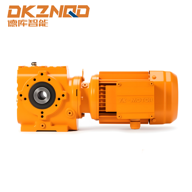 Motor com engrenagens cônicas helicoidais de eixo oco de ângulo reto série K