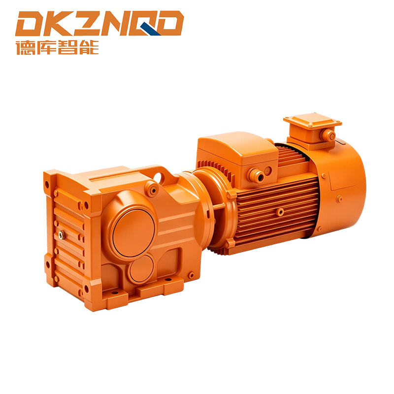 Motor com engrenagens cônicas helicoidais de eixo oco montado em flange da série K